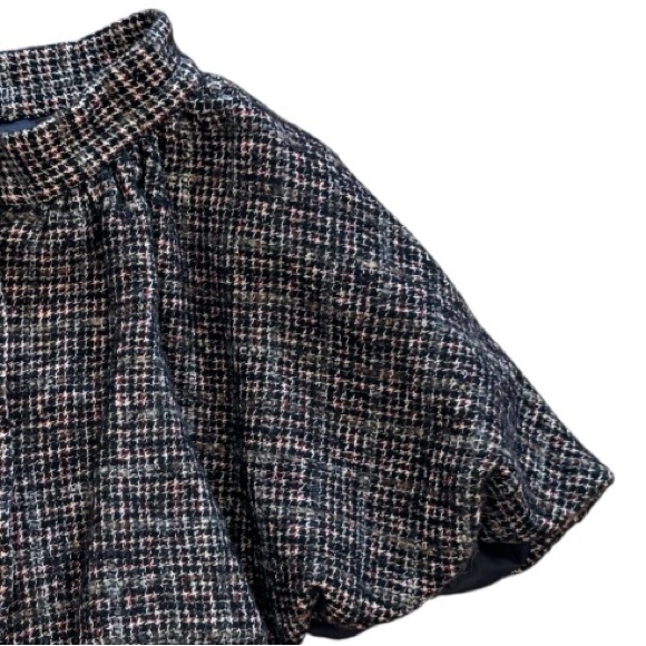 Jill Stuart Tweed Bubble Black,Red and White Mini Skirt with Button Front - Picture 4 of 11